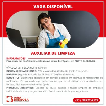 Auxiliar de limpeza 