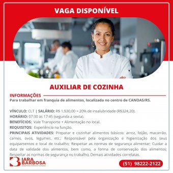 Auxiliar de cozinha 